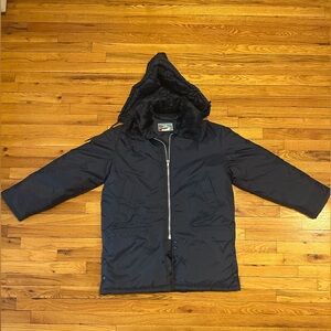 Men’s Vintage Timber King Outdoor Coat 
90s Workwear Padded USA Made Blue